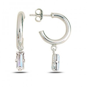 Sterling earrings Cristal Swarovski - 25mm  MAE30-19